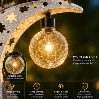 MoonGlow – Solar Crescent Moon Cat Lantern