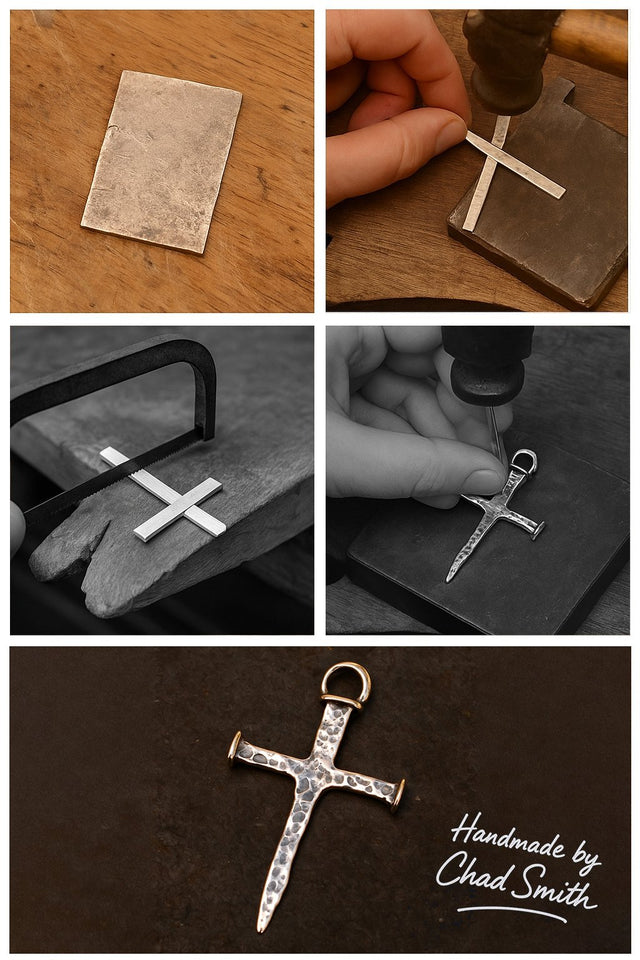 SacredWounds - Rustic Nail Cross of Faith