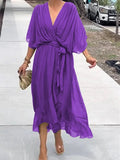 GraceVee | Timeless V-Neck Fashion Dress