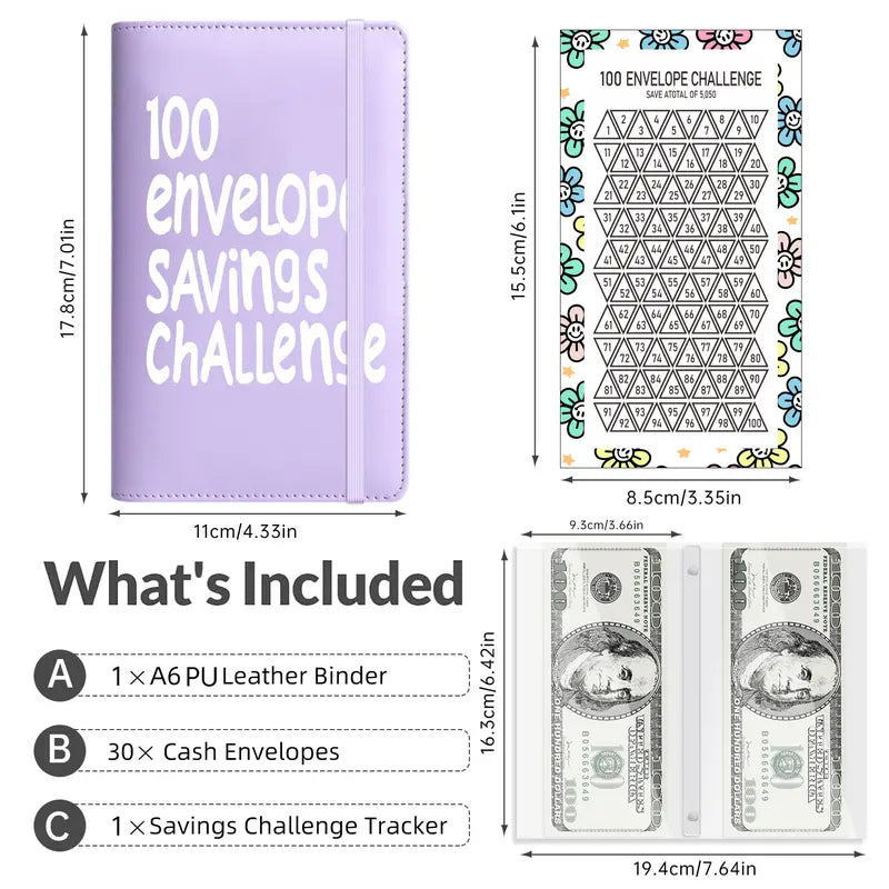 SaveTrack – 100-Day Money Saving Envelope Book