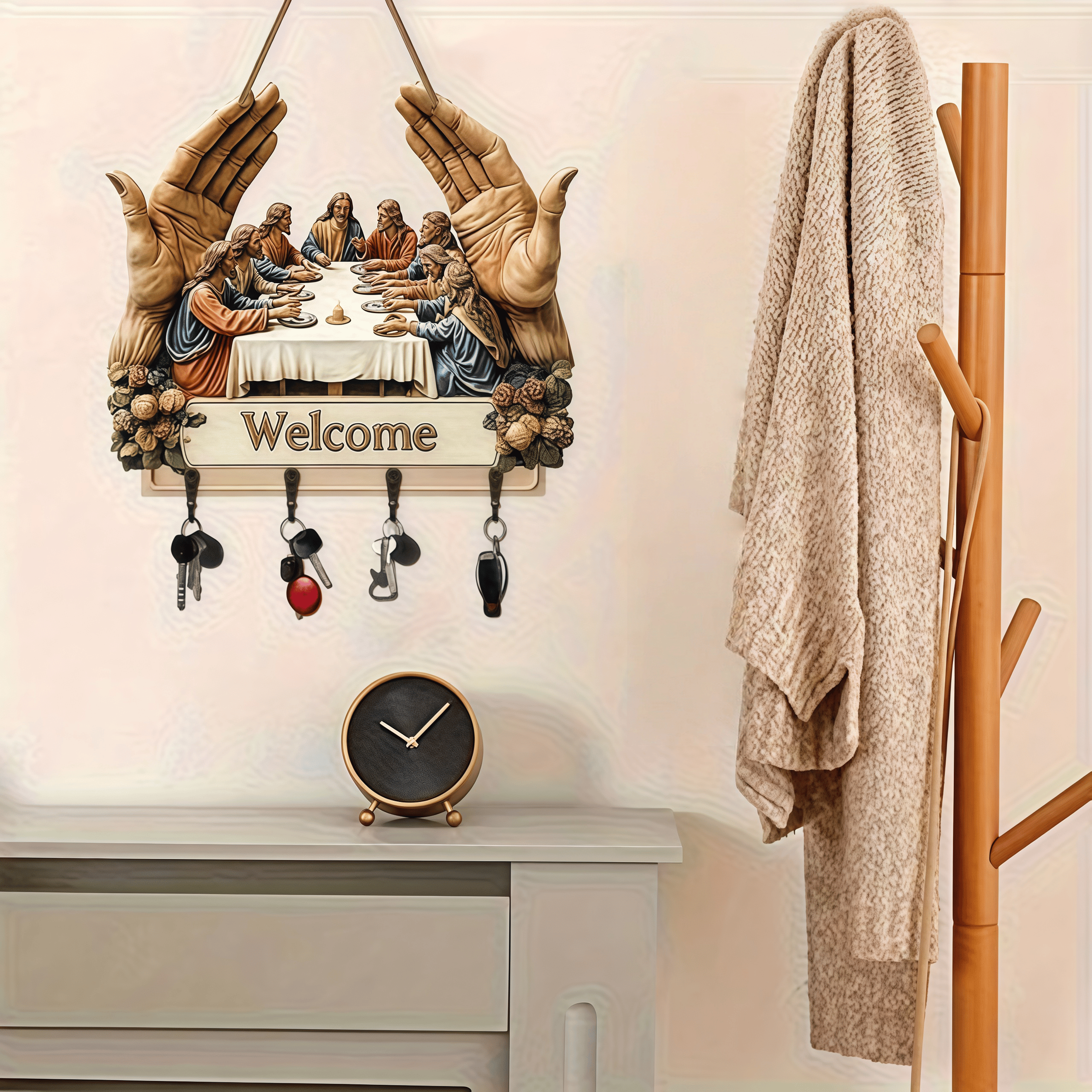 🙏Jesus and Disciples Wall Art Keychain