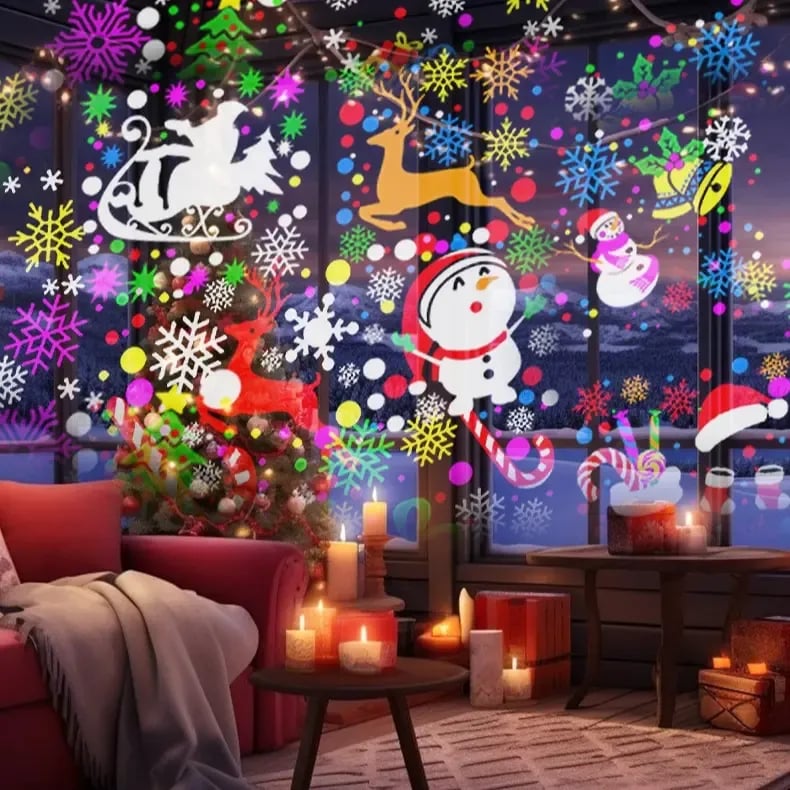 🎄🔌LED Christmas Projection Lamp