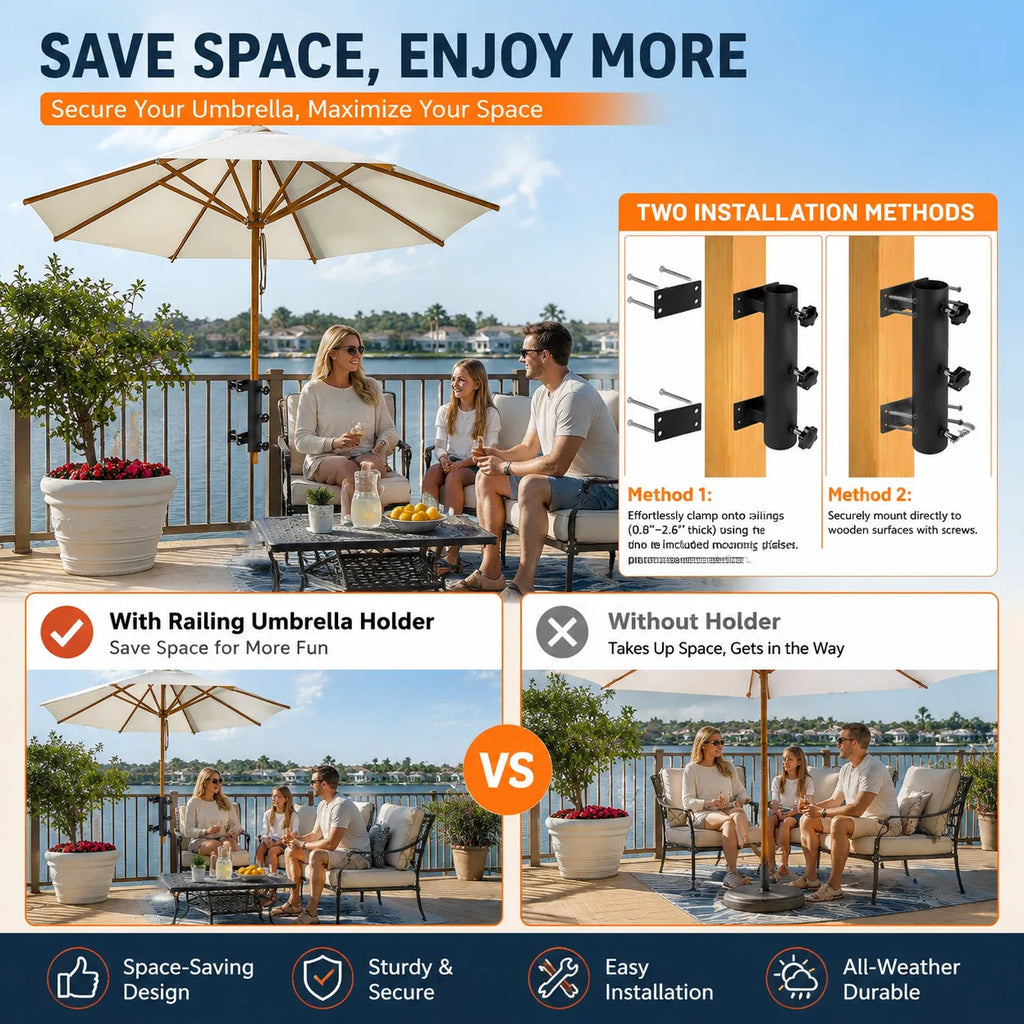 ShadeLock – Premium Deck Mount Umbrella Holder