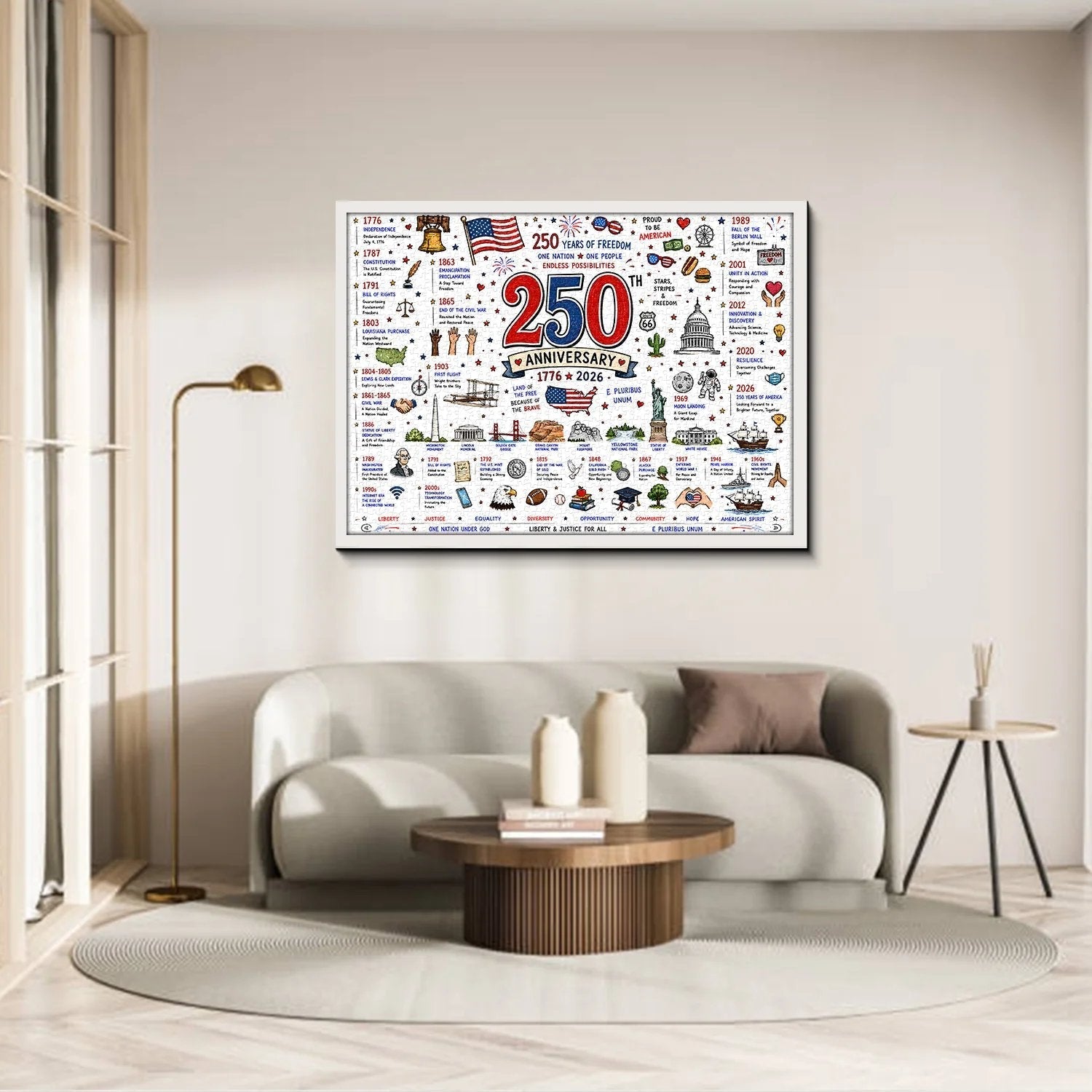🧩 Patriotic America Jigsaw Puzzle 1000 Pieces🎁Buy 2 Free Shipping