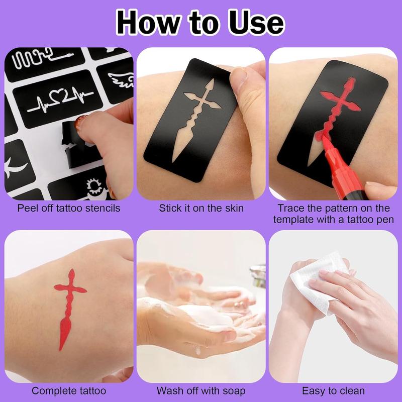 InkyFun - Reusable Stencil Tattoo Kit