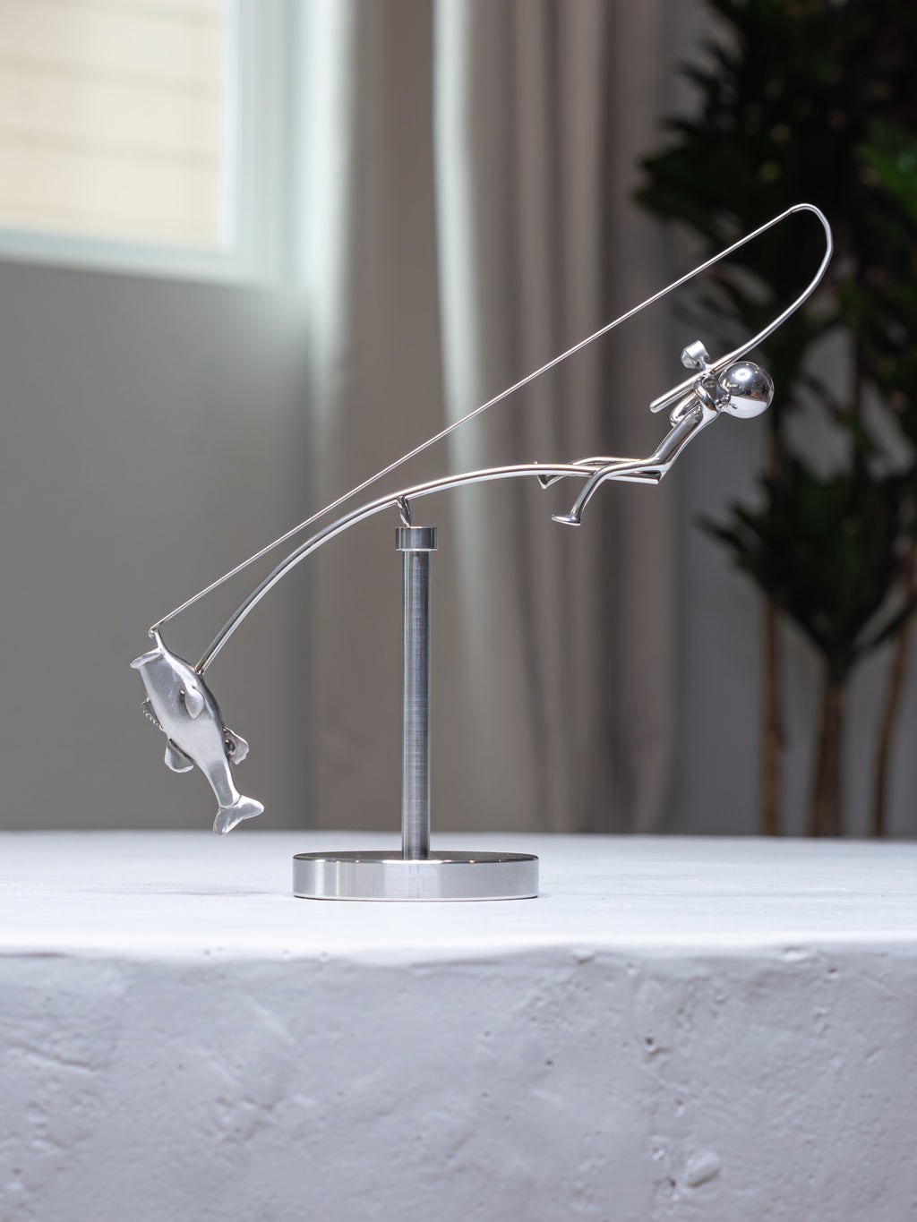 🎁Niemals Aufhören 🎣 Fischer-Balance-Skulptur
