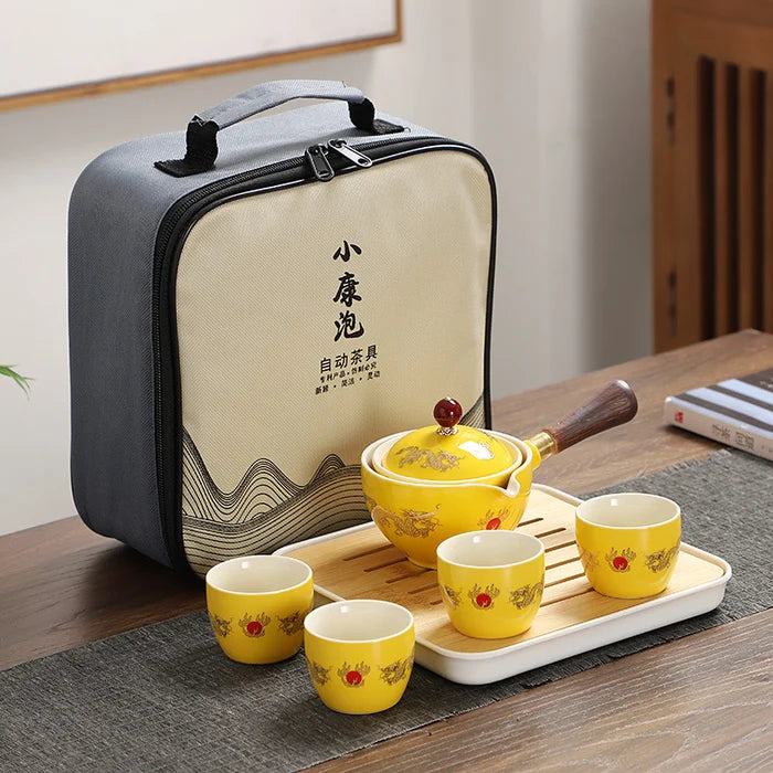 TeaVoyage 360° - The Portable Tea Maker Set with 4 Cups and Travel Bag ...