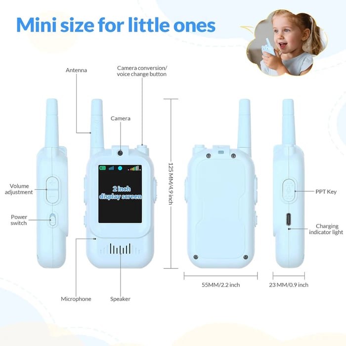 MiniComm – 2PCS Video Walkie Set