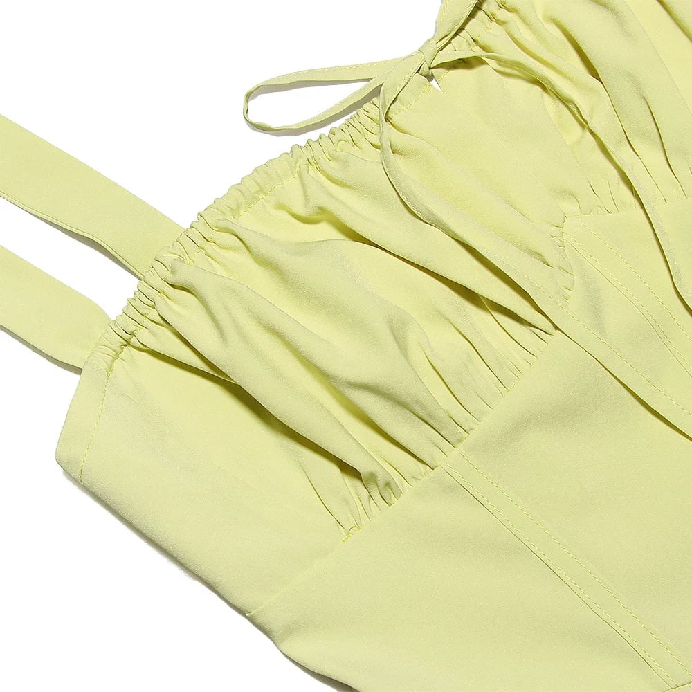 LA VIERA - Corset Lace-Up Summer Dress