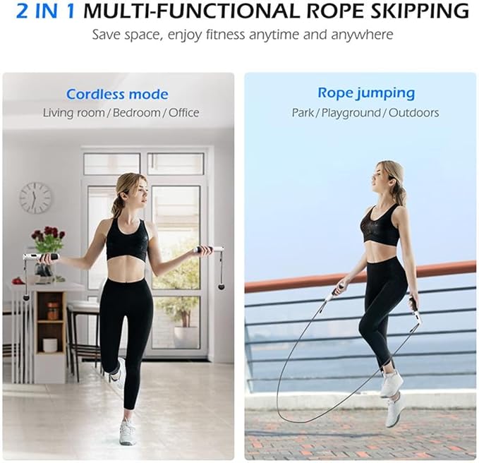 PulseFit - 2-in-1 Weighted Digital Jump Rope for Total Body Burn