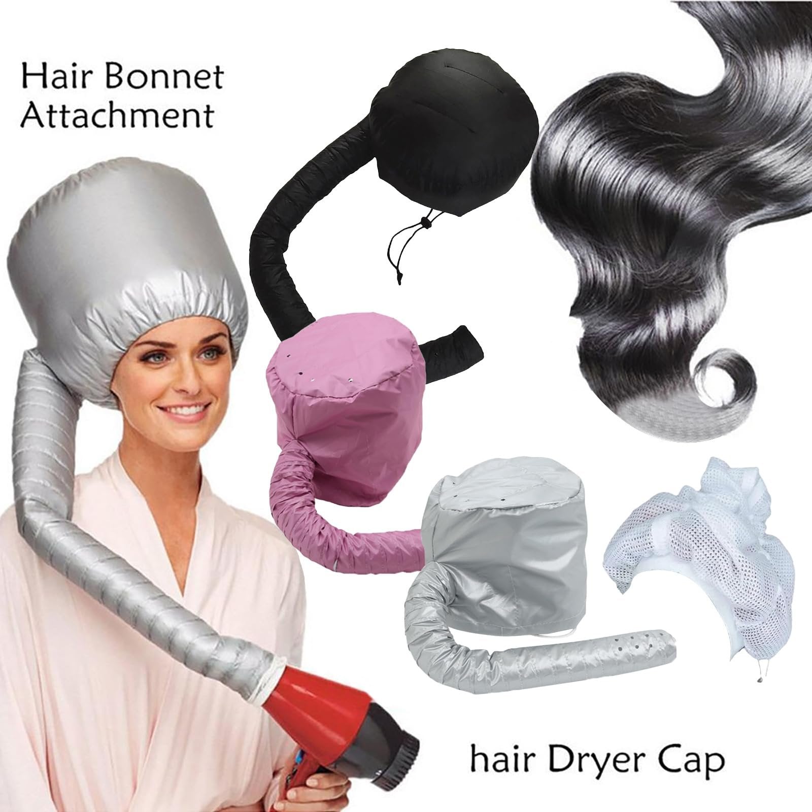 Portable Curl - Hair Bonnet Dryer Cap marnetic