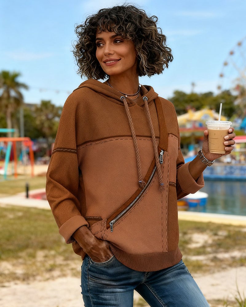 UrbanHue - Color-Blocked Hoodie