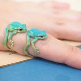 FrogGlam - Elegant Tree Frog Ring & Earrings