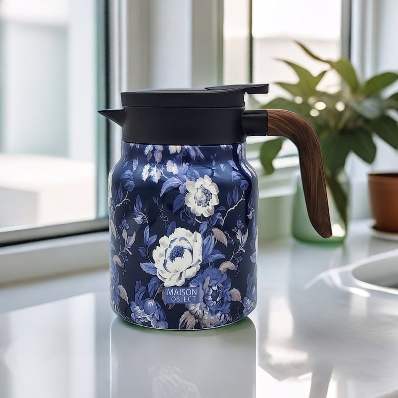 TeaBlossom – Vintage Floral Pattern Thermos with Infuser