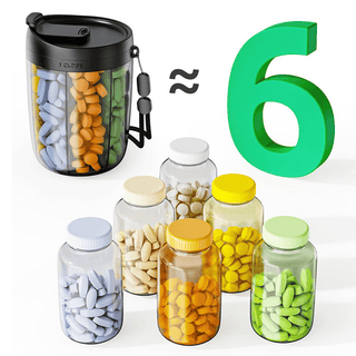 DailyMeds – 6 Compartment Pill Storage Container
