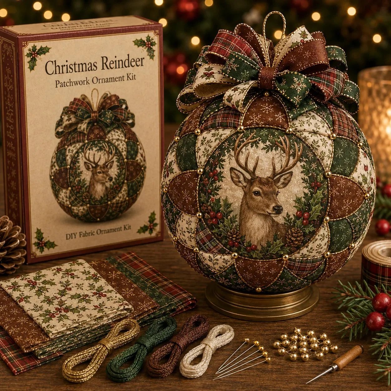 MerryStitch – Handmade Christmas Patchwork Ornament Kit
