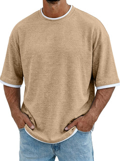 Herren Kurzarm-Poloshirt mit feiner Struktur und Komfort-Passform
