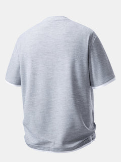 Herren Kurzarm-Poloshirt mit feiner Struktur und Komfort-Passform
