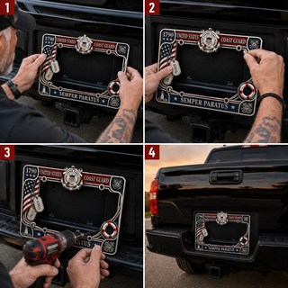 U.S. Coast Guard “Semper Paratus” License Plate Frame