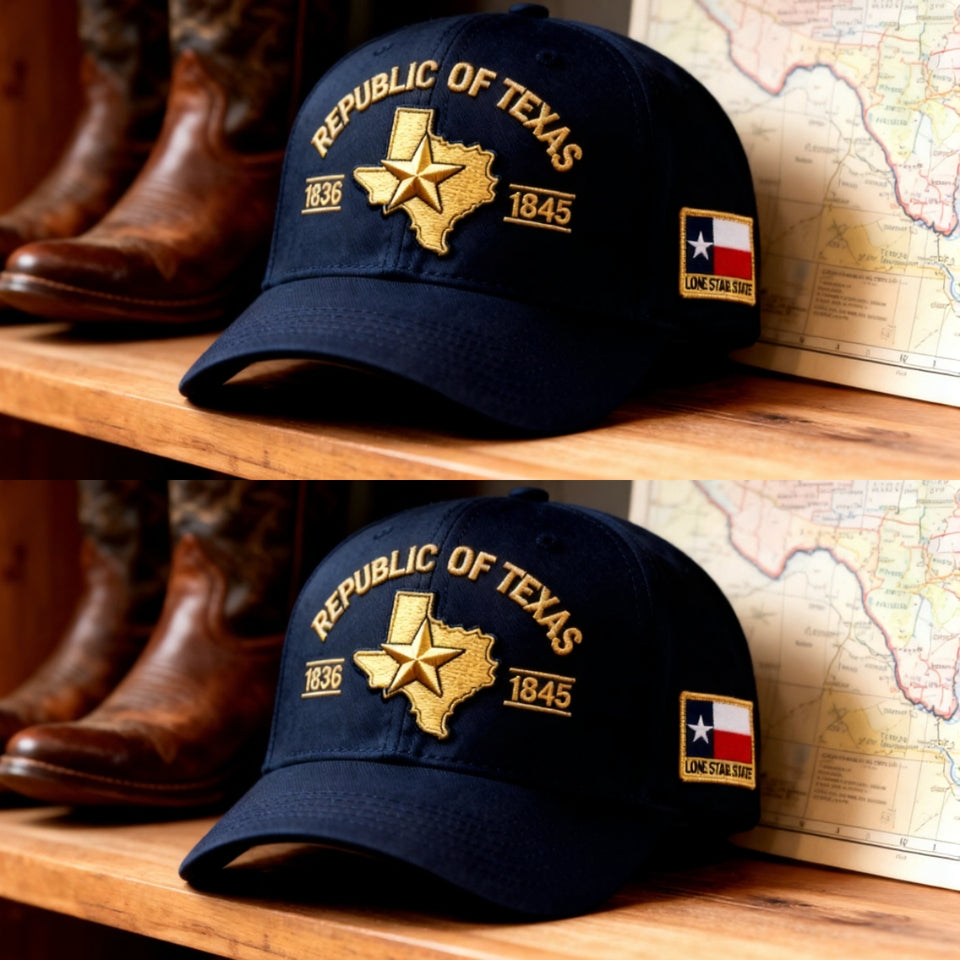Republic of Texas Embroidered Hat
