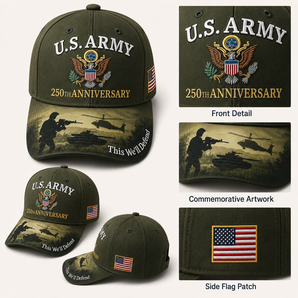 .S. Army 250th Anniversary Commemorative Embroidered Cap 🇺🇸