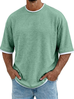 Herren Kurzarm-Poloshirt mit feiner Struktur und Komfort-Passform