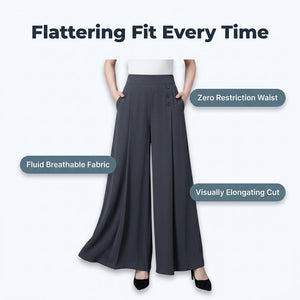 BelleFlow – Flattering Wide Leg Comfort Trousers