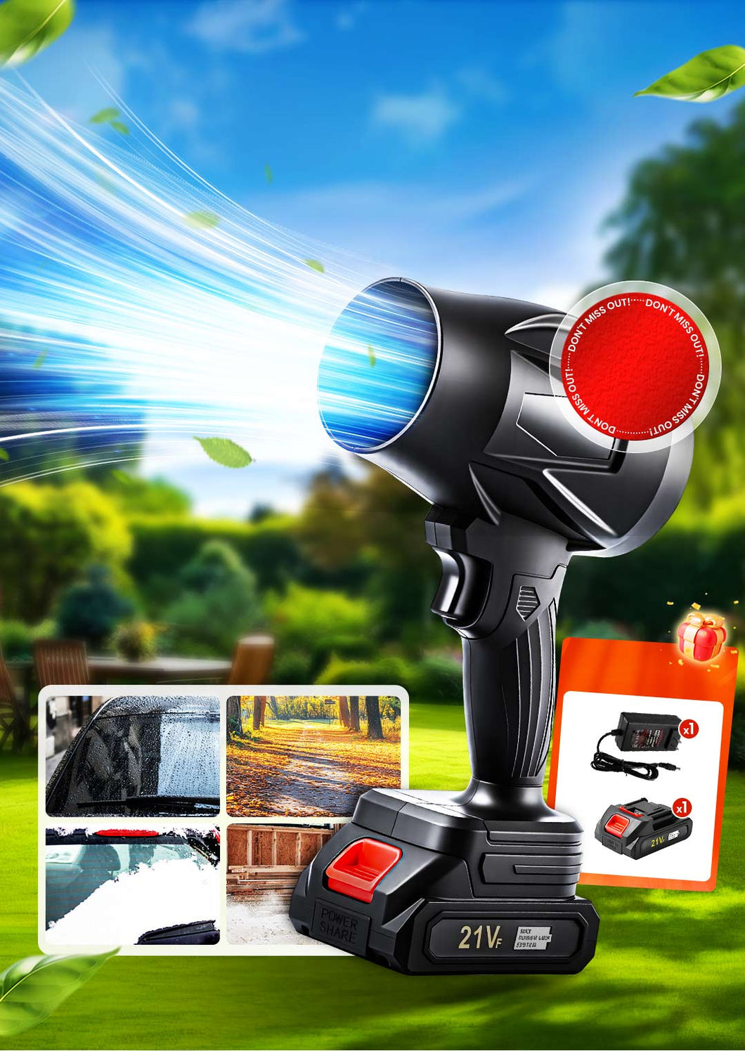 AeroBlast - High-Speed Cordless Leaf & Snow Blower