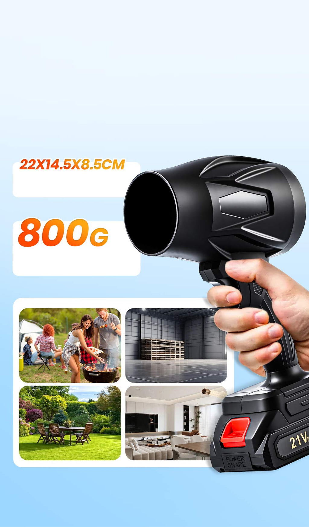 AeroBlast - High-Speed Cordless Leaf & Snow Blower