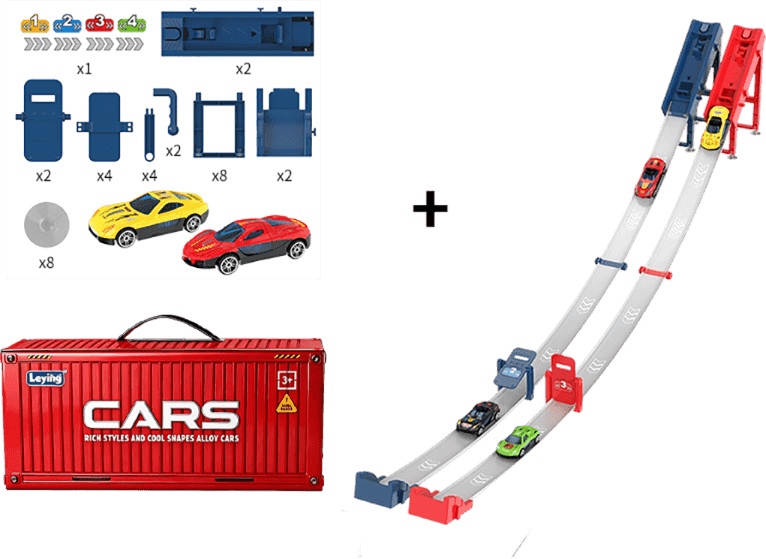 Mini Pull-Back Cars Set with Built-In Garage