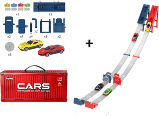 Mini Pull-Back Cars Set with Built-In Garage