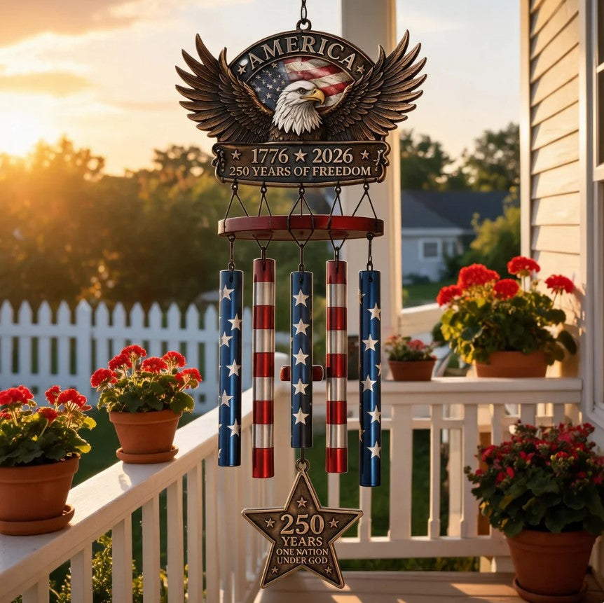 HeritageChime – Premium Patriotic Memorial Wind Chime