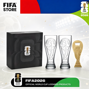 World Cup 2026™ Trophy Crystal Glass Set with Gold Bottle Opener – Collector's Gift Box