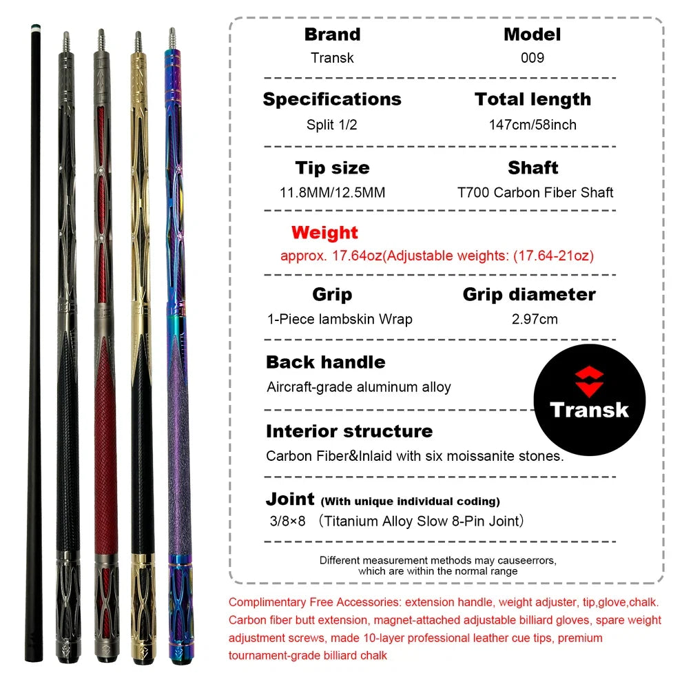 StrikeCore – Carbon Fiber Pool Cue Set