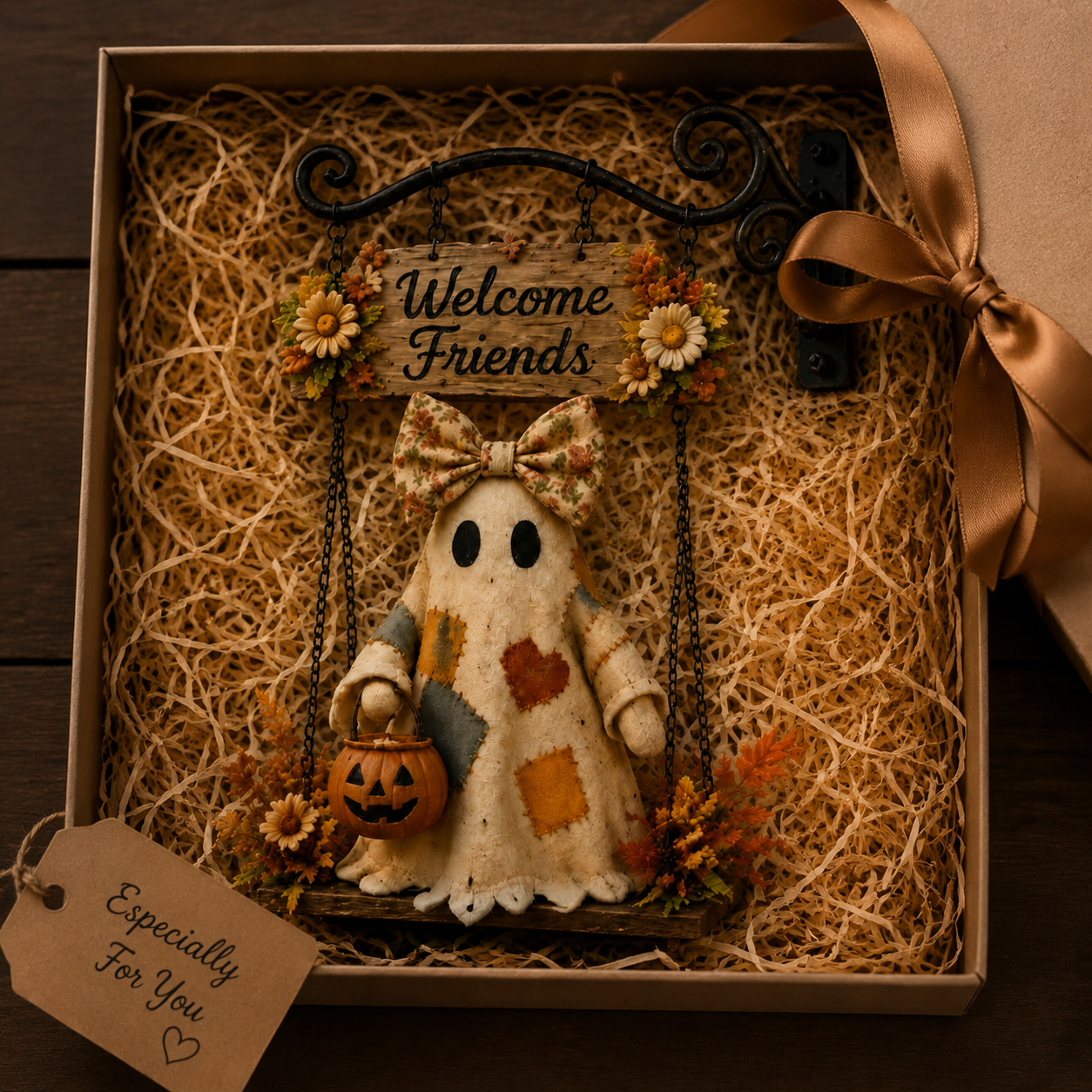 GhostGreet – Haunted Welcome Porch Décor Sign