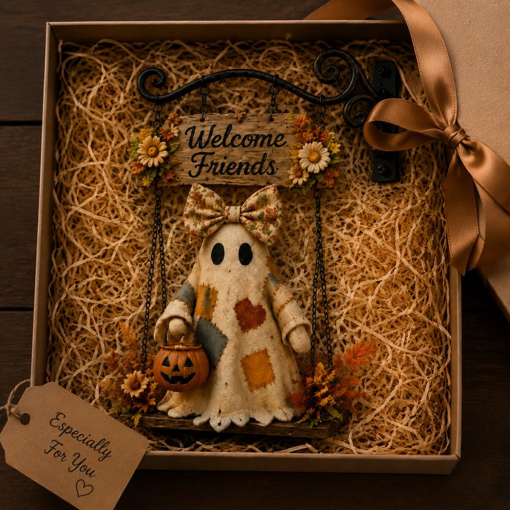 GhostGreet – Haunted Welcome Porch Décor Sign
