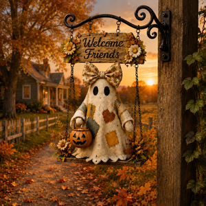 GhostGreet – Haunted Welcome Porch Décor Sign