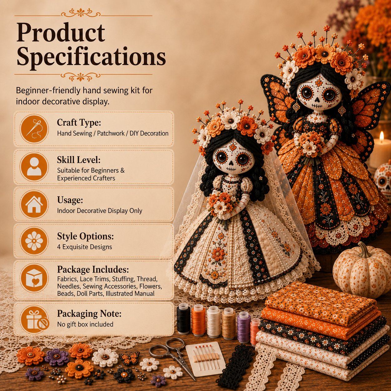 CatrinaCraft – Day of the Dead DIY Doll Kit