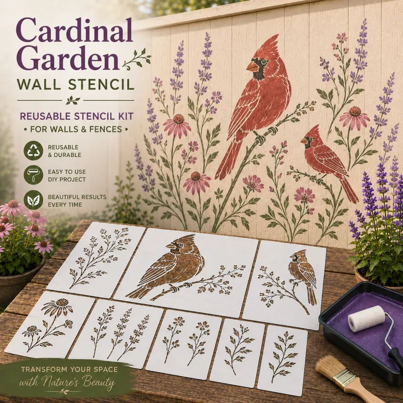 GardenCraft – Reusable Decorative Garden Wall Stencil