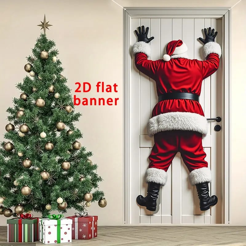 SantaStep – Festive Christmas Door Decoration Banner
