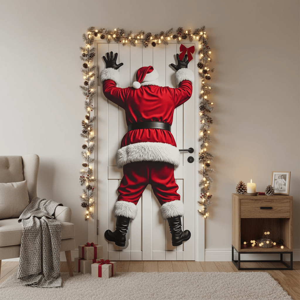 SantaStep – Festive Christmas Door Decoration Banner
