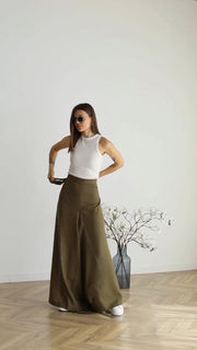 StrapLuxe – Women’s Solid Color Strappy Trousers