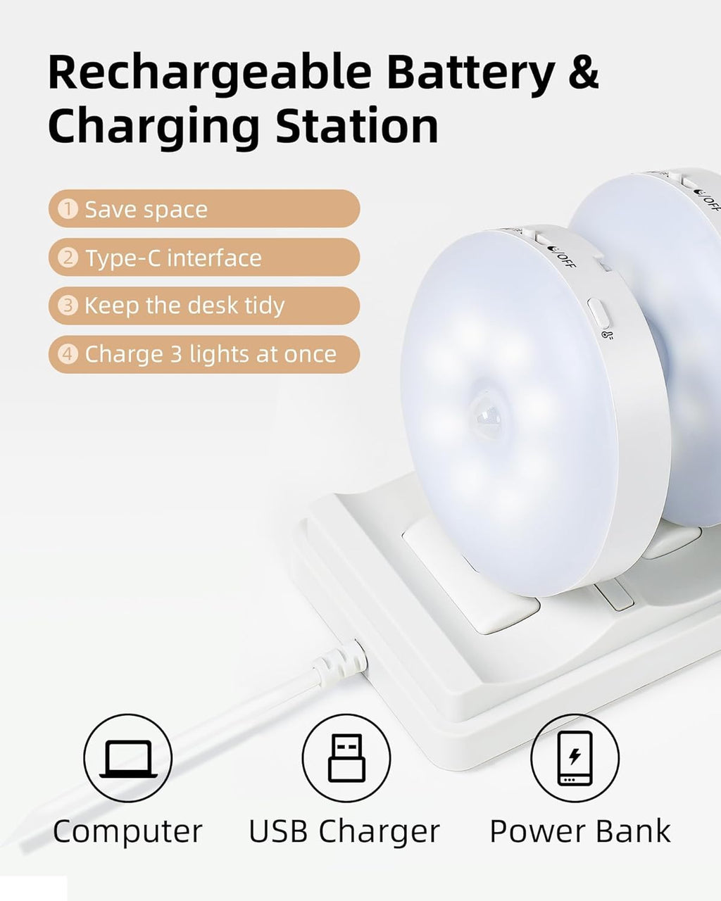 FlexiLight - Adjustable White & Color LED Pucks