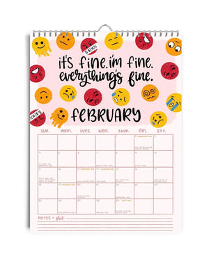 Here We Fucking Go Again - Sass Calendar 2024 marnetic
