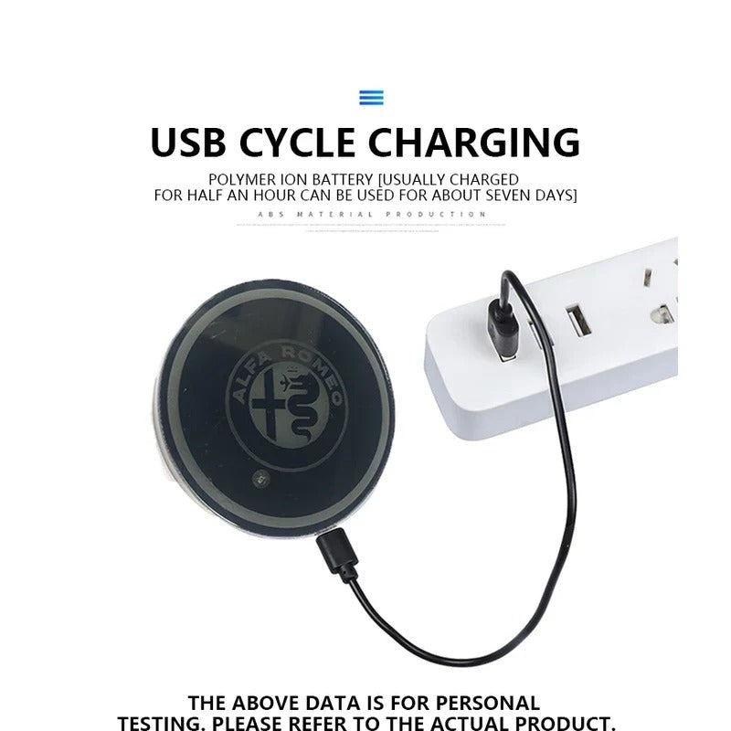 NeonCruise - 7-Color Ambient Car Coasters | Tap-Control Glow System