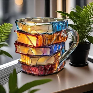 BookBlend – 3D Stacked Book Coffee Mug