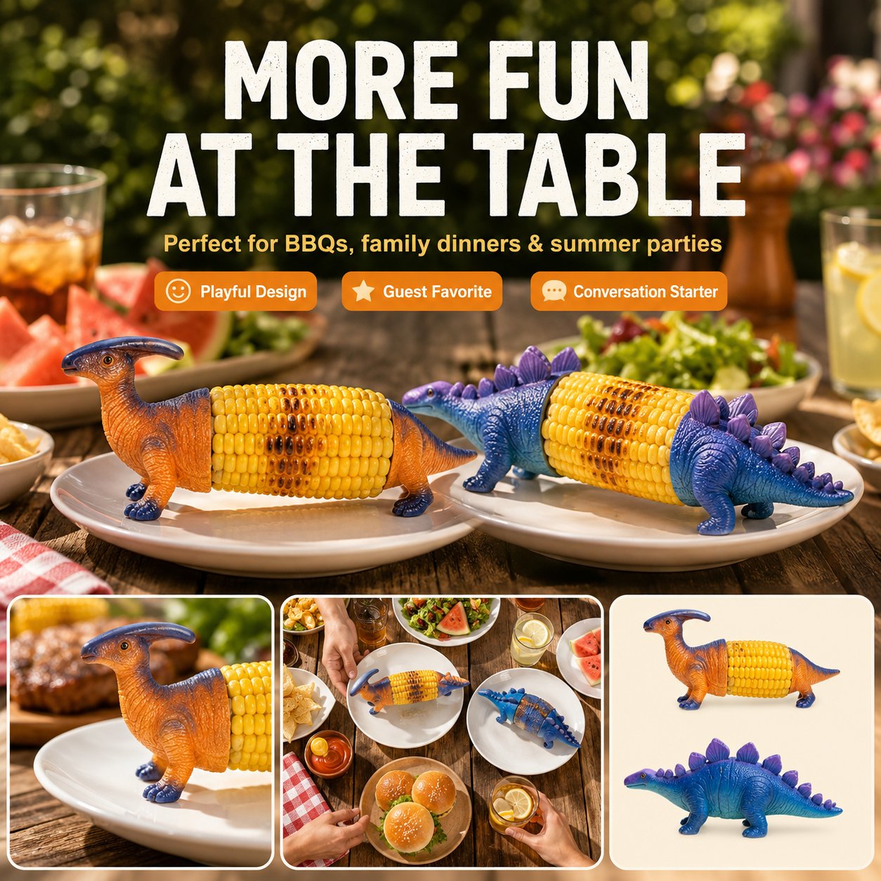 CornRex – Dinosaur Dining Holders