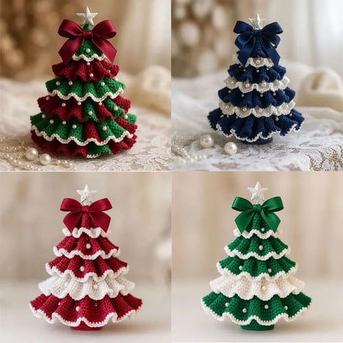 TwinkleStitch – Handmade Crochet Holiday Tree Set