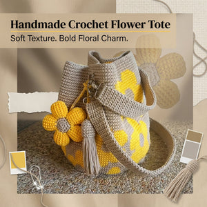 BloomStitch - Handmade Crochet Flower Tote Bag
