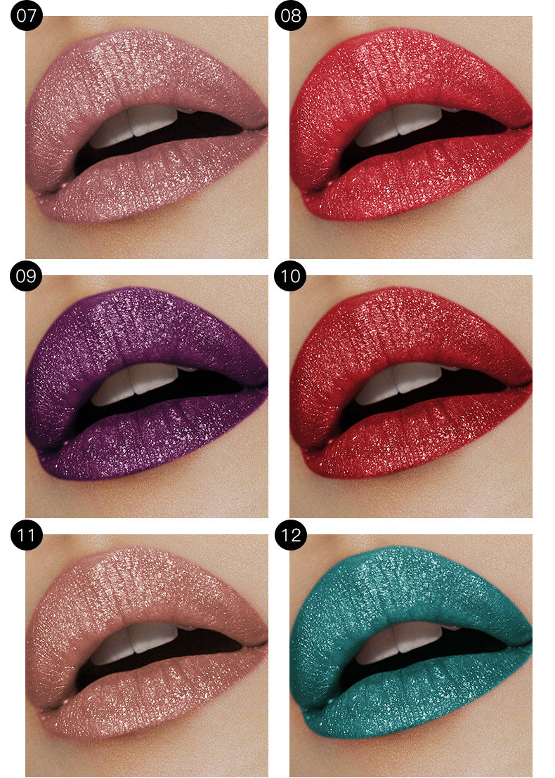 GlamAura – Diamond Matte Shimmer Lipstick
